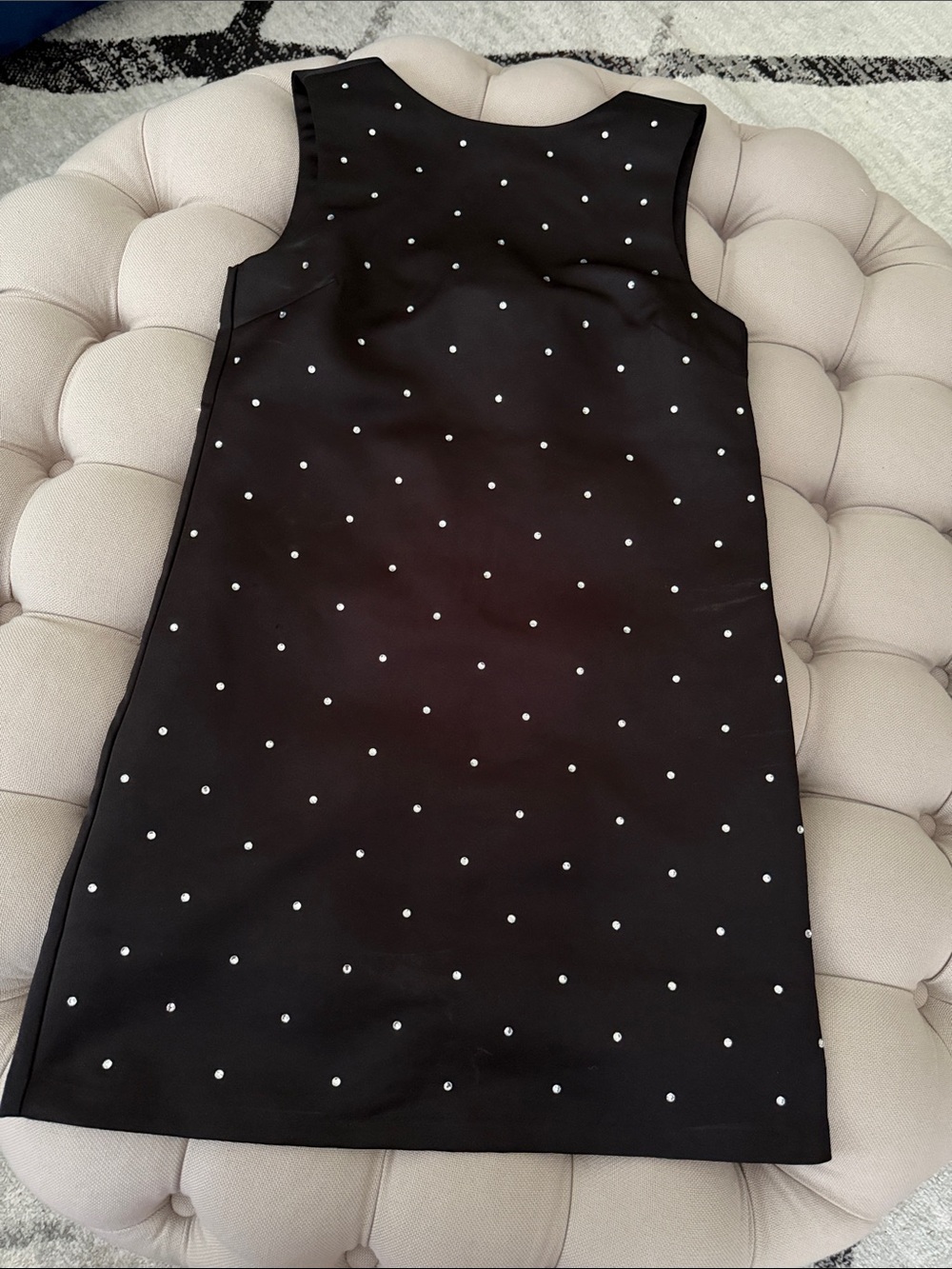 Black Studded Sleeveless Shift Dress